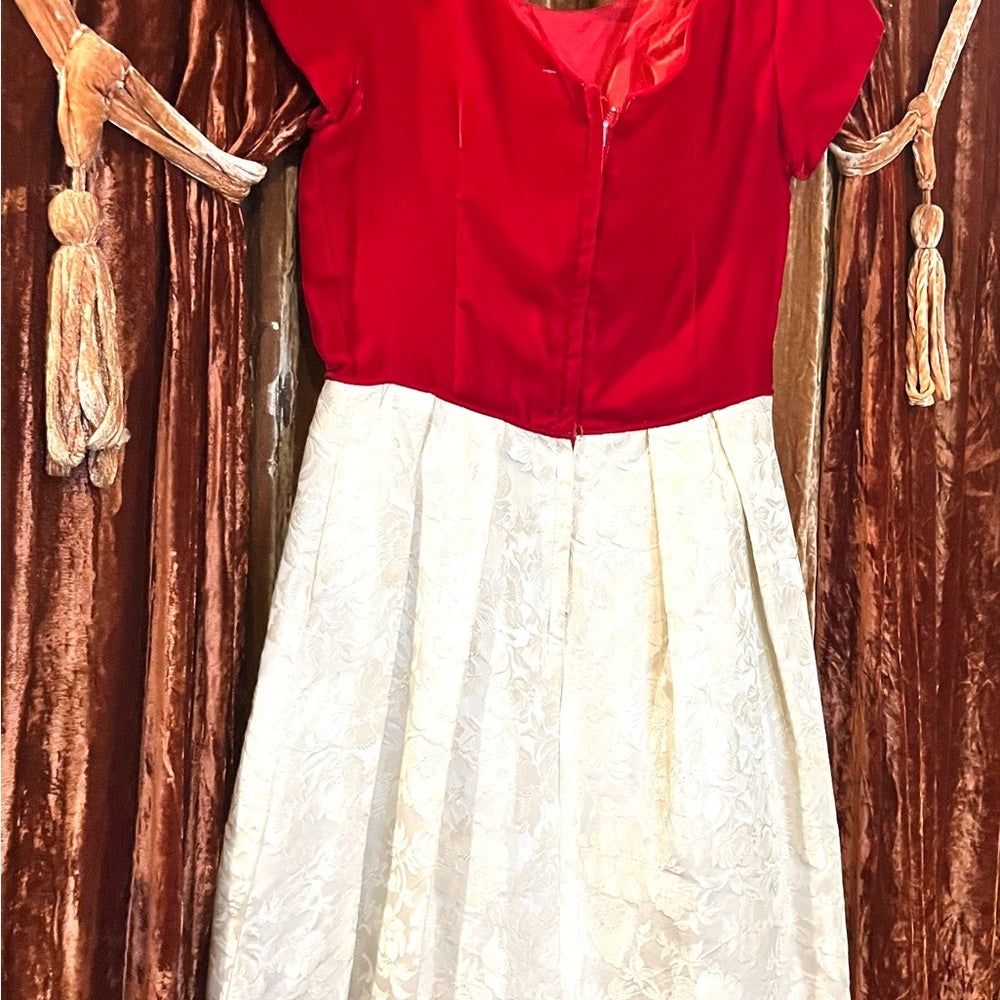 1950’s Medium Red Velvet Vintage Party Dress